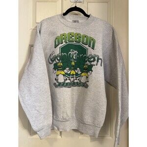 Vintage 1994 University of Oregon Ducks Gang Green Men's L Sweatshirt Grey
